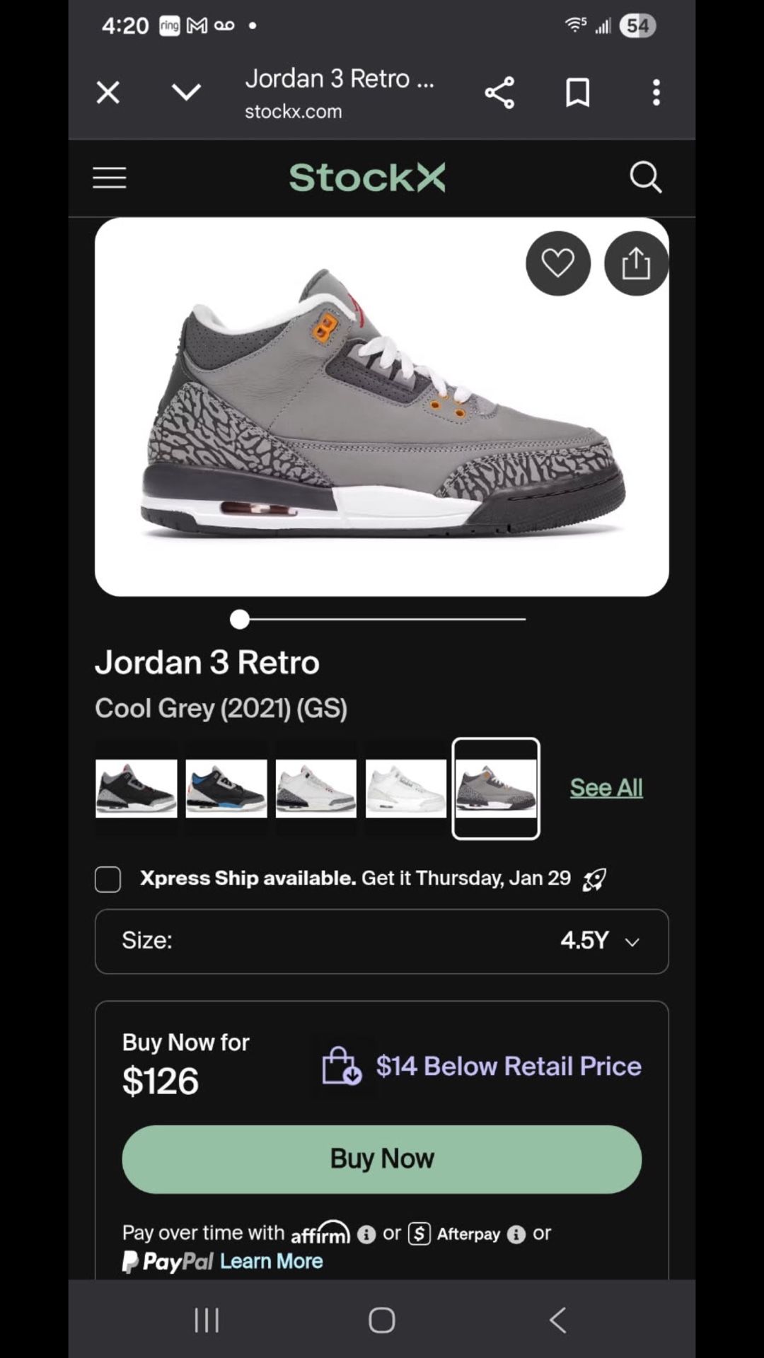 Air Jordan 3 Retro cool Greys