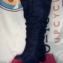 Shoedazzle Navy Katya Women's Heeled Boots