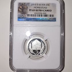 2015 S Silver 25c Homestead Quarter