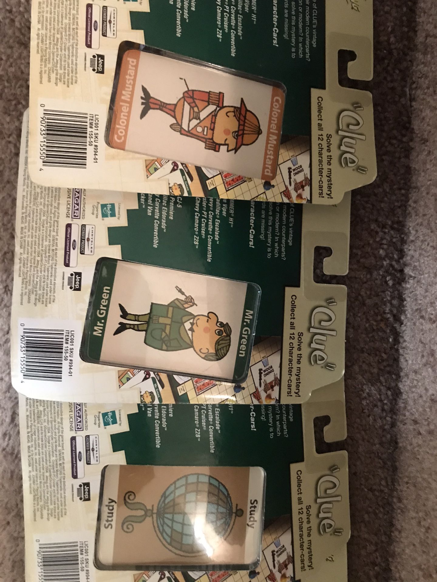 2004-(Clue w/ game cards) 13 Johnny Lightening 1:64 cars