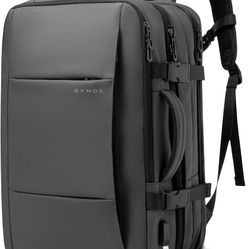 BANGE 45L Carry-on Backpack, Expandable Travel Backpacks for Airplanes,Convertible Weekend Backpack Briefcase for Traveling,Water Resistant College 17