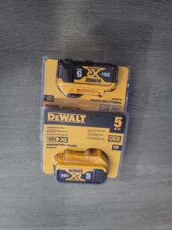 DEWALT 20VMAX XR BATTERIES 5.0AH NEW 