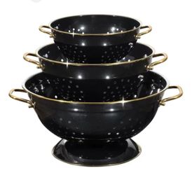🥗 Metal Colander Set of 3 🍝