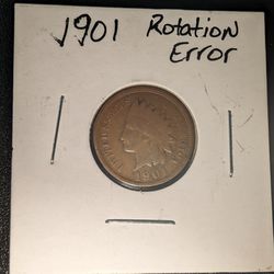 1901 Indian Head Penny With Rotation Error