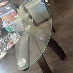 Glass Top Hallway Table