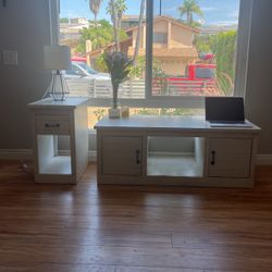 Coffee Table And End Table With Storage 