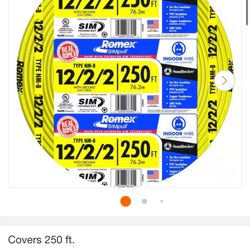 Romex 12-2-2 250 Ft