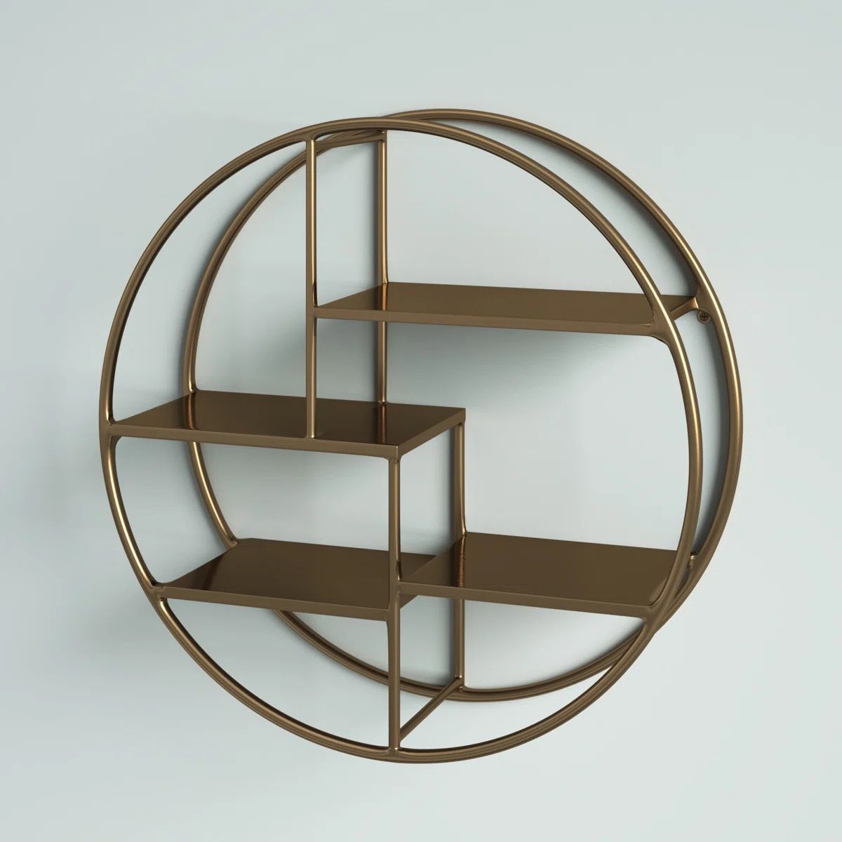 4 Piece Circle Metal Accent Shelf