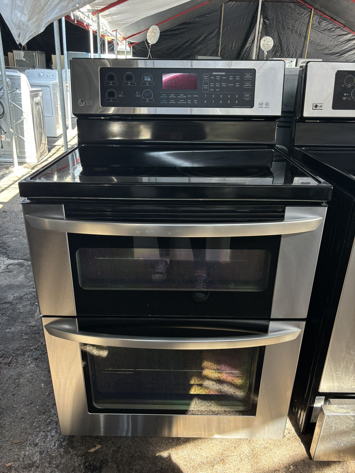 LG DoubleOven Glasstop Convection Stove