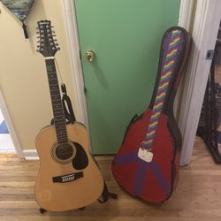 12 String Acoustic/electric Guitar With Unique Case