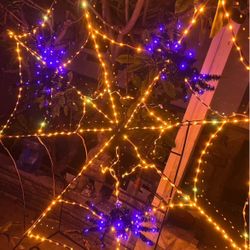 Free 2 Light Up Web Halloween Decor