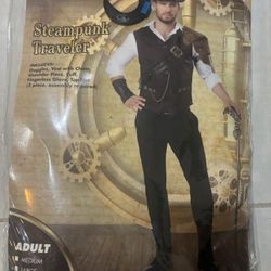 Steampunk traveler Halloween costume adult xl
