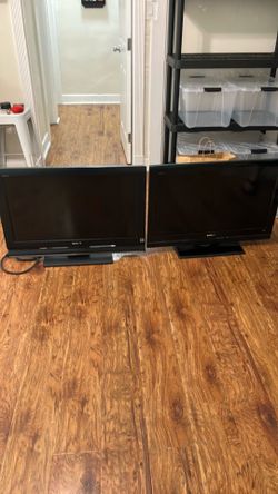 Two Sony 32 inch LCD TVs televisions