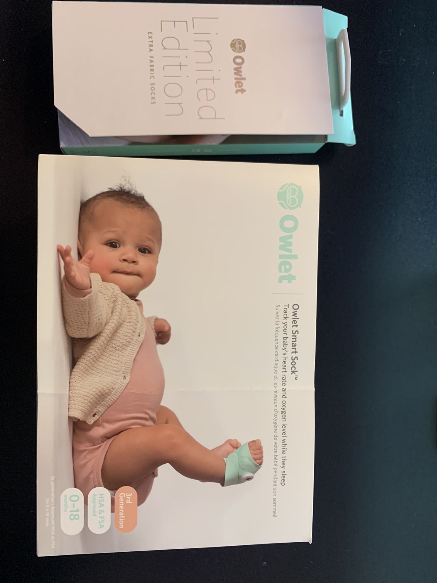 Owlet Smart Sock For Newborn Up To 30 Lbs Barely Used