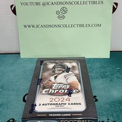 2024 Topps Chrome NFL Football Hobby Factory Sealed Box - NEW SEALED