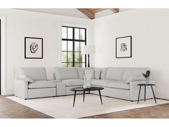Collins Grey 6-piece Modular Power Reclining Sectional