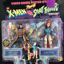 Marvel Vs Capcon:  X-men Vs Street fighter: Gambit Vs  Cammy: Action Figure Set