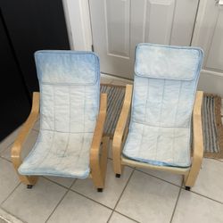 2 Ikea Poang Kids Chairs