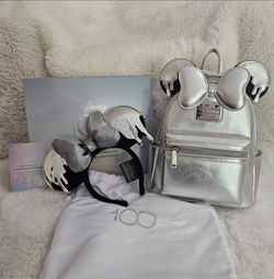 Disney 100 Loungefly Mini Backpack & Ear Headband Set