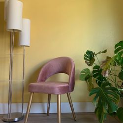 4 MCM Style Velvet Dining Chairs 