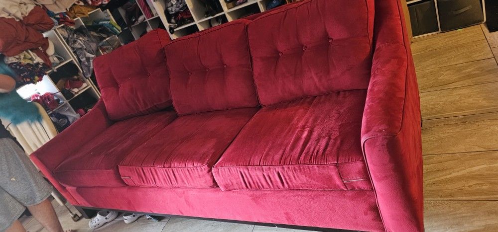 Red Sleeper Sofa 