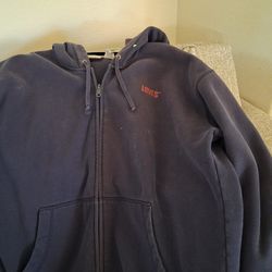 Levi navy blue zip up sweatshirt