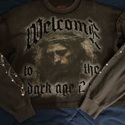 rare piece jesus cropped long sleeve