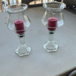 Glass Candle Holders 