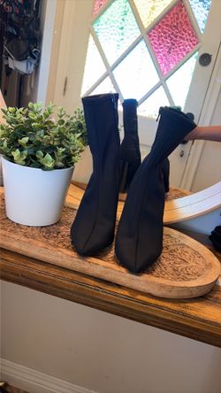 Jeffrey Campbell sock booties black