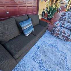 Beautiful Set 2 Couch With Electric Chair RECLINER push buttons Control with USB DEVICES Recharger Racking Chair like Brand new furniture totally good