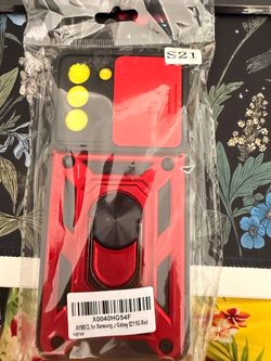 Samsung Galaxy S21 5G Floral Phone Case red