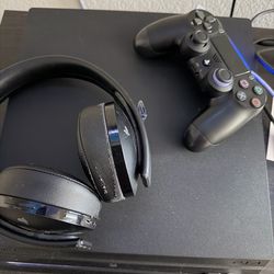 PS4 Pro Bundle – Controller + Wireless Headset – Ready to Play