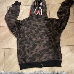Black Bape Zipup Hoodie Size L