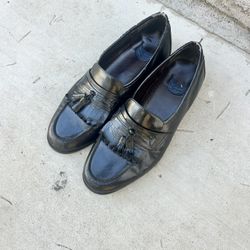 Black Leather Tassel Loafer