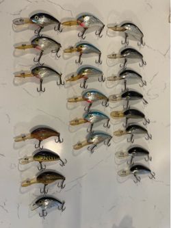 Lot of REBEL crank bait fishing lures