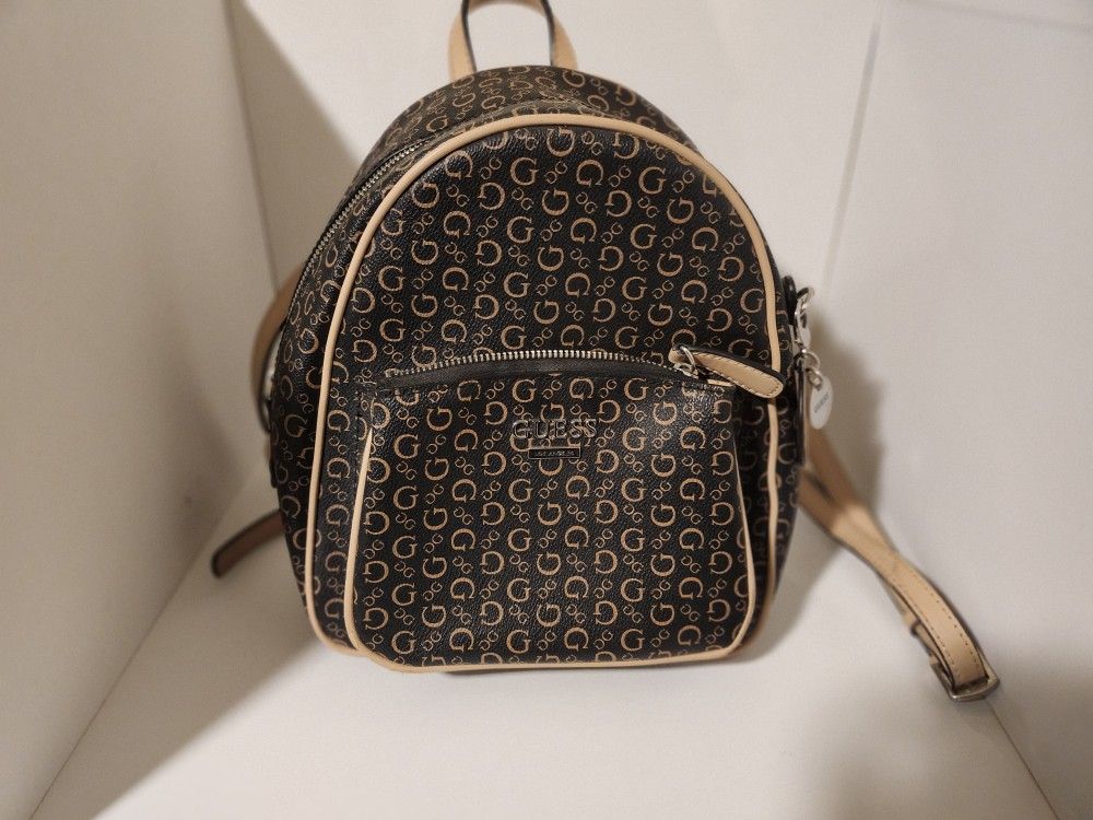 Brown GUESS Mini Backpack
