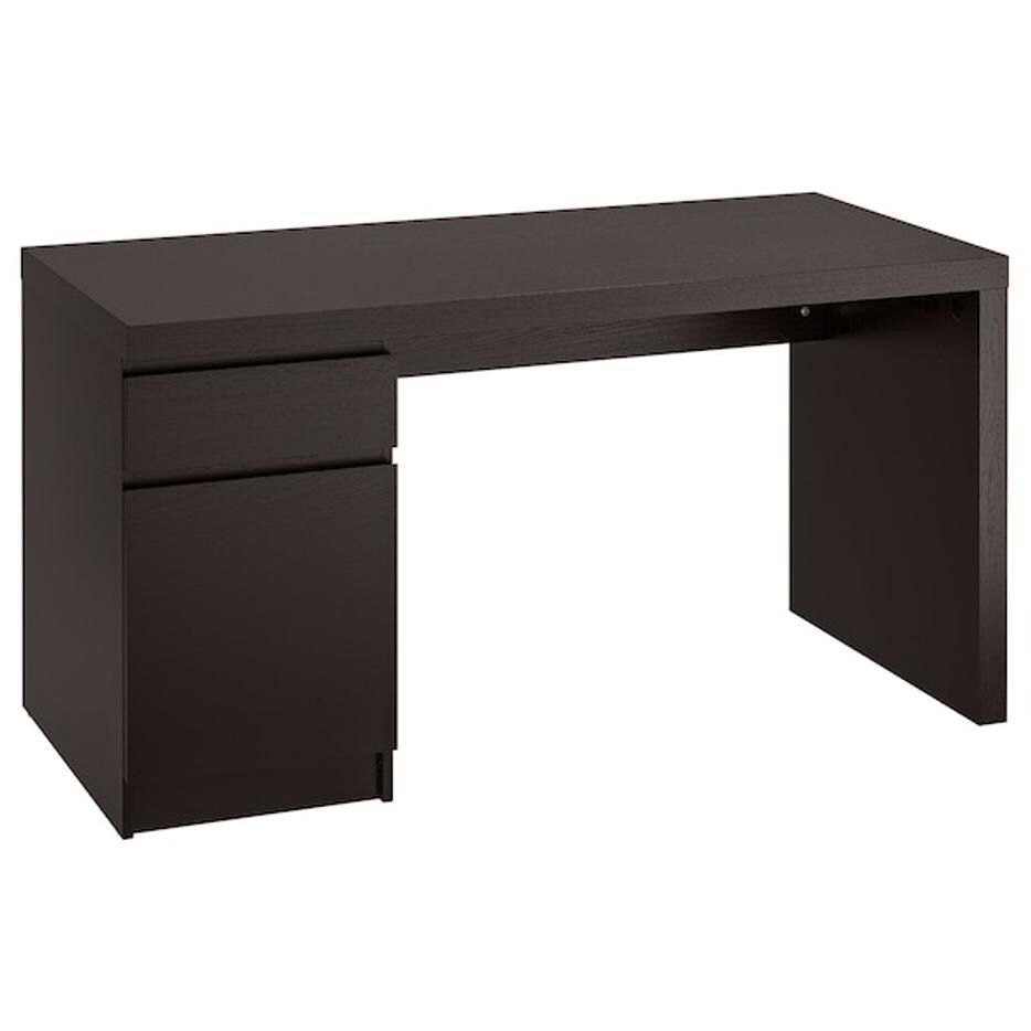 IKEA Malm Desk Black-Brown 55 1/8x25 5/8 