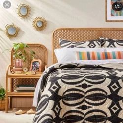 Brand New Opallhouse & Jungalow Anza Woven Rattan Nightstand 