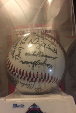 Memorabilia Autographed baseball World Series 1995 print