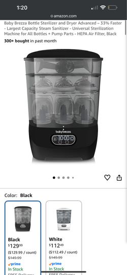 NEW Baby Brezza Advanced Bottle Sterilizer & Dryer