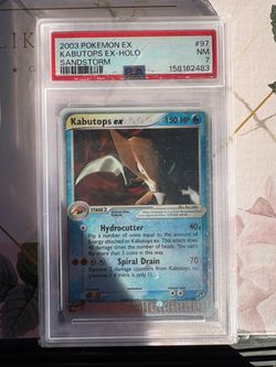 PSA 7 Kabutops EX Holo Sandstorm 97/100 2003