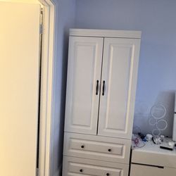 Nice white Armoire closet with 2 large drawers
