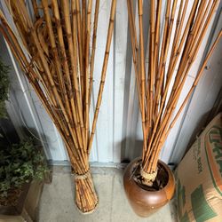 Set of Large Decorative Bamboo Sticks 