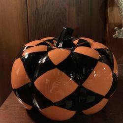 Mackenzie Childs Inspired Ceramic Pumpkin 