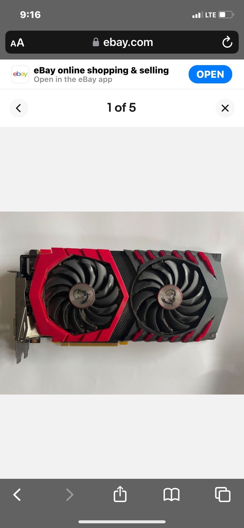 Msi Gtx1070 GAMING X  8gb GREAT CONDITION $70 FIRM NO LOS BALLERS WILL MEET UP 