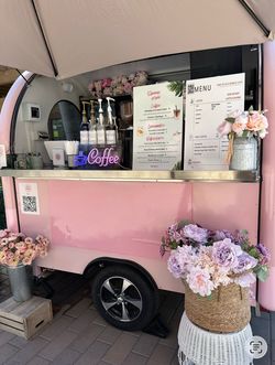 Pink Mobile Catering Trailer