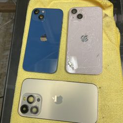 iPhone 13 Pro Max Cracked 14 Plus Screen 16 Pro Back Glass 15 Housing Frame Replacement 