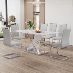 Marble Dining Room Table Sets for 6