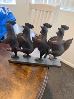 Cast Iron Rooster Farmhouse Decoration