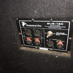 Technical pro 18” sub woofer.